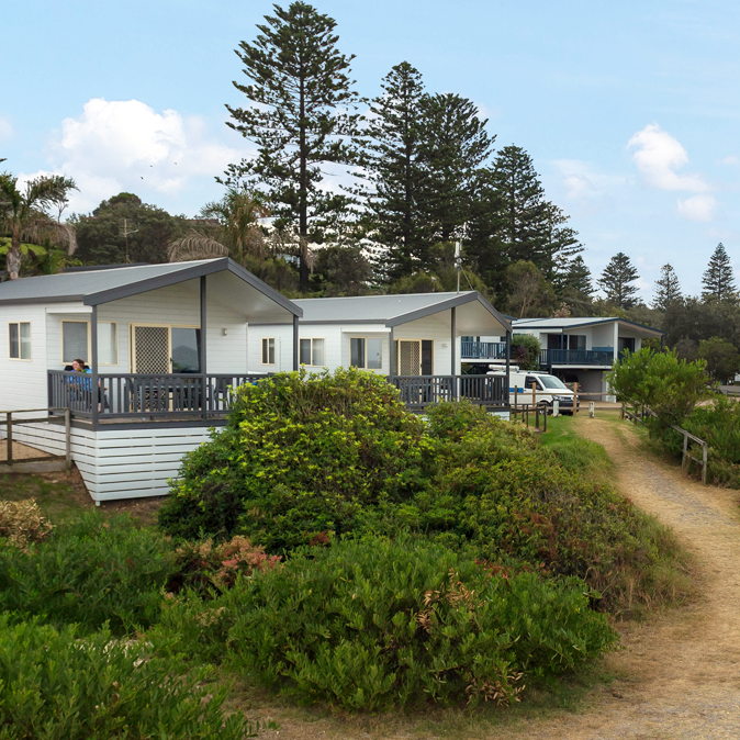 Two beachfront cabins at Tuross Beach